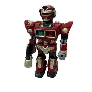 HAP-P-KID 2005 Robot‎ Toy Turbo Fighter/ Figure 15" Tall. Lights, Sounds, As Is